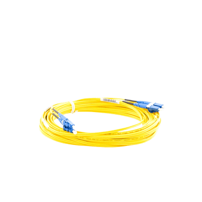 Jumper de Fibra Optica Monomodo 9/125 OS2, LC-LC Duplex, OFNR (Riser), Color Amarillo, 10 Metros - Image 3
