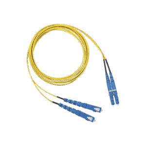 Jumper de Fibra Optica Monomodo 9/125 OS2, LC-SC Duplex, OFNR (Riser), Color Amarillo, 3 Metros