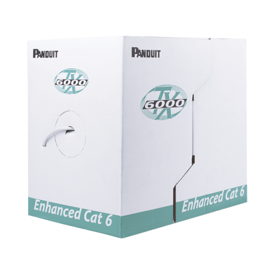 Bobina de Cable UTP 305 m. de Cobre, TX6000™ PanNet, Reelex, Gris, Categoría 6 Mejorado (23 AWG), PVC (CMR, Riser), de 4 pares