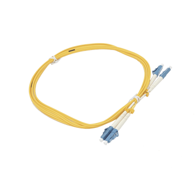 Jumper de Fibra Óptica Duplex, Monomodo, con Conectores LC/UPC-LC/UPC, 2 metros