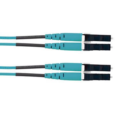 Jumper de Fibra Optica Multimodo 50/125 OM3, LC-LC Duplex, LSZH (Cero Halógenos), Color Aqua, 3 Metros - Image 2