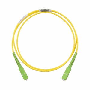 Jumper de Fibra Optica Monomodo 9/125 OS2, SC/APC-SC/APC Simplex, OFNR (Riser), Color Amarillo, 1 Metro