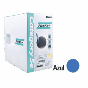 Bobina de cable UTP 305 m. de Cobre, NetKey, Azul, Categoría 5e (24 AWG), PVC (CM), de 4 pares