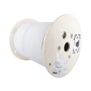 Bobina de Cable Blindado F/UTP de 4 Pares, Cat6A, Soporte de Aplicaciones 10GBase-T, LSZH (Libre de Gases Tóxicos), Color Blanco, 305m