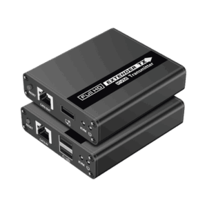 Kit extensor KVM (HDMI y USB) | 40m 4k@30Hz 40m | 1080P@60Hz | Cat 6, 6a y 7 | CERO LATENCIA | HDR | Salida Loop | Uso 24/7 | Salida de audio de 3.5mm | Transmite el Video y Controla tu DVR vía USB a distancia.