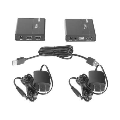 Kit extensor KVM (HDMI y USB) | 40m 4k@30Hz 40m | 1080P@60Hz | Cat 6, 6a y 7 | CERO LATENCIA | HDR | Salida Loop | Uso 24/7 | Salida de audio de 3.5mm | Transmite el Video y Controla tu DVR vía USB a distancia. - Image 6