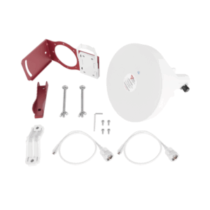 Antena Tipo Horn de 30 °, 19 dBi, 4.9-6.5 GHz, Ideal para ambientes de alto ruido,  Tipo de conector N-Hembra, con montaje y jumpers incluidos