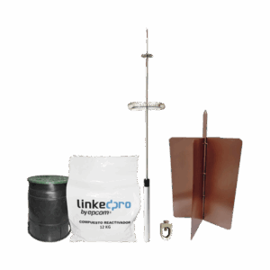 Kit pararrayo LinkedPro básico. Ideal para la protección de mástiles y postes.