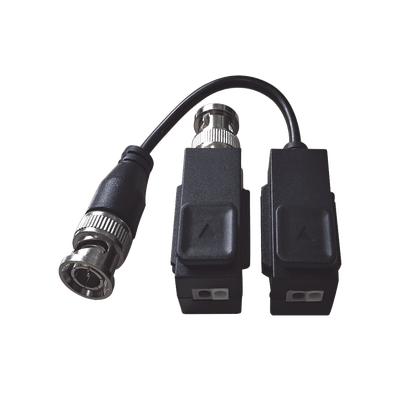 Kit de Transceptor (Balluns) TURBOHD con Boton Push / Hasta 8 MP (4K) / 100% Cobre / Soporta HD-TVI / AHD / CVI / CVBS / Audio por Coaxitron / Datos para Menu de Configurar de Cámaras