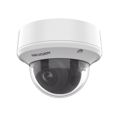 Domo TURBOHD 5 Megapixel / Lente Motorizado 2.7 - 13.5 mm / IR EXIR 40 mts / TVI-AHD-CVI-CVBS / IK10 / IP67 / dWDR / 12 Vcc / 24 VCA
