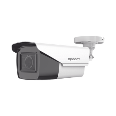 Bala TURBOHD 5 Megapixel / Lente Mot. 2.7 a 13.5 mm / 40 mts IR EXIR / dWDR / TVI-AHD-CVI-CVBS / Exterior IP67 / 12 Vcc / 24 VCA