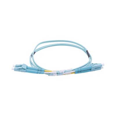 Jumper de Fibra Óptica Multimodo OM3 50/125 LC-LC OFNR (Riser), 2.0 mm, Dúplex, Aqua, 1 metro - Image 2