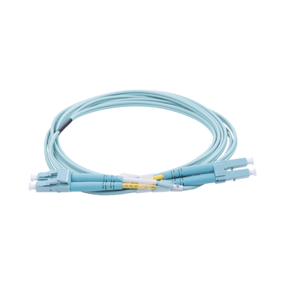 Jumper de Fibra Óptica Multimodo OM3 50/125 LC-LC OFNR (Riser), 2.0 mm, Dúplex, Aqua, 2 metros - Image 2