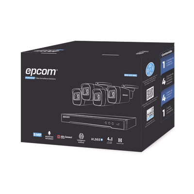 Kit TURBOHD 5 Megapixel / DVR 4 Canales / 4 Cámaras de 5 Megapixel con Micrófono Integrado / 4 Cables 18 Metros / Fuente de Poder Profesional - Image 2