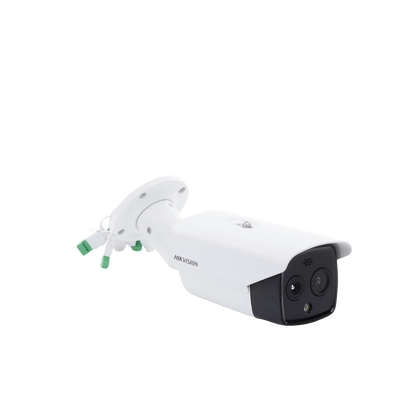 Bala IP Dual / Térmica 6.9 mm (256 x 192) / Óptico 6.4 mm (4 Megapixel) / 30 mts IR / Exterior IP67 / PoE / Termométrica / Detección de Temperatura / Sirena y Luz Intermitente Integrada / Micro SD - Image 5