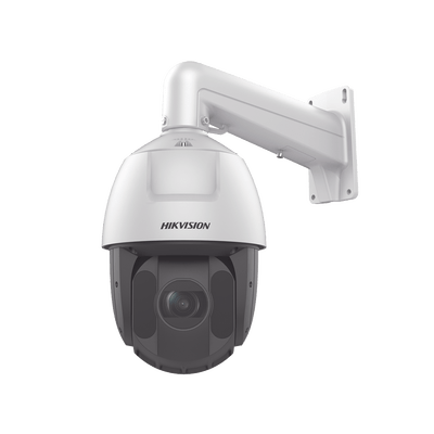 PTZ IP 4 Megapixel / 25X Zoom / 150 mts IR / DARKFIGHTER / ACUSENSE (Evita Falsas Alarmas) / Exterior IP66 / WDR 120 dB / PoE+ / Alarmas y Audio I/O / Micro SD / Metal / 24 VCA