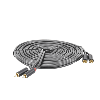 Cable de Audio 2 RCA Macho a 2 RCA Macho / 5 Metros / Color Negro / Alta Calidad / Anillos de goma para asegurar un agarre firme al instalar o quitar el cable - Image 3