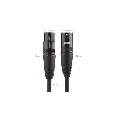 Cable para Micrófono XLR Tipo Canon Macho a Hembra | 5 Metros Plug & Play | Anti interferencias | Triple Blindaje | Alta Calidad | Color Negro - Image 4