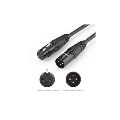 Cable para Micrófono XLR Tipo Canon Macho a Hembra | 5 Metros Plug & Play | Anti interferencias | Triple Blindaje | Alta Calidad | Color Negro - Image 3