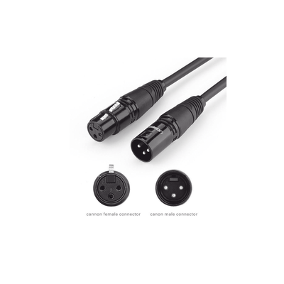 Cable para Micrófono XLR Tipo Canon Macho a Hembra / 10 Metros / Plug & Play / Antiinterferencias / Triple Blindaje / Alta Calidad / Color Negro - Image 3