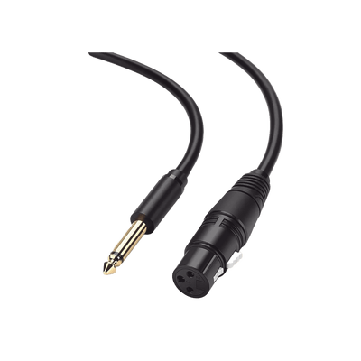 Cable para Micrófono Plug 6.35 mm (1/4 Inch) Macho a XLR Canon Hembra / Núcleo de Cobre / 5 Metros / Alta Calidad / Color Negro - Image 2