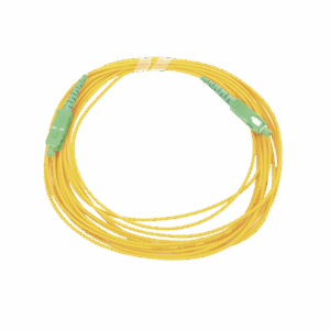 Jumper de Fibra Óptica Monomodo SC/APC - SC/APC Simplex, color amarillo, 5 metros