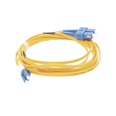 Jumper de Fibra Óptica Monomodo 9/125 LC/UPC-SC/UPC, PVC, 2.0 mm, Dúplex, amarillo, 3 metros - Image 3