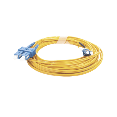 Jumper de Fibra Óptica Monomodo 9/125 LC/UPC-SC/UPC, PVC, 2.0 mm, Dúplex, amarillo, 5 metros - Image 3