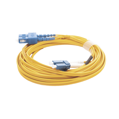 Jumper de Fibra Óptica Monomodo 9/125 LC/UPC-SC/UPC, PVC, 2.0 mm, Dúplex, amarillo, 5 metros - Image 4