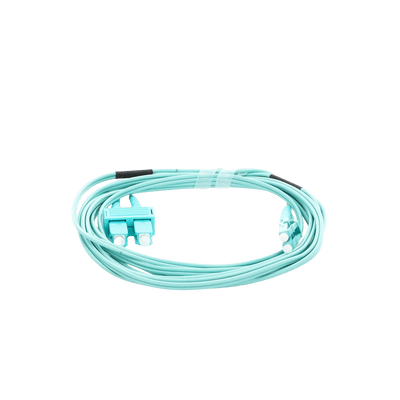 Jumper de Fibra Óptica Multimodo OM3 50/125 LC-SC OFNR (Riser), 2.0 mm, Dúplex, Aqua, 3 metros - Image 4