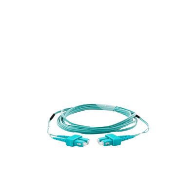 Jumper de Fibra Óptica Multimodo OM3 50/125 SC-SC OFNR (Riser), 2.0 mm, Dúplex, Aqua, 3 metros - Image 4