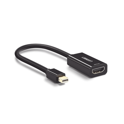 Convertidor Mini Display Port a HDMI / 4K@30Hz / Thunderbolt / Blindaje interno múltiple / Carcasa ABS / Longitud de 25 cm
