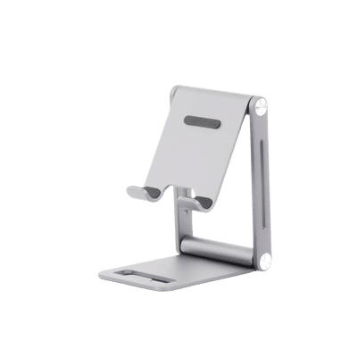 Soporte para Teléfono Celular de Aluminio | Angulo Ajustable | Amplia Compatibilidad con dispositivos de 4.7'' a 7.9'' | Antideslizante | Antiarañazos | Plegable | Color Gris. - Image 3