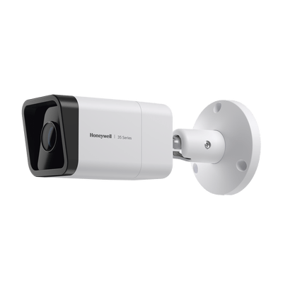 Bala IP 8 Megapixel / Lente Mot. 2.7 a 13.5 mm / 60 mts IR / Ultra Baja Iluminación / IP67 / H.265 / IA (Filtro de Humanos y Vehiculos) / Merodeo / Conteo de Personas / PoE / Audio y Alarmas I/O / ONVIF / NDAA / Serie 35 / Honeywell Security