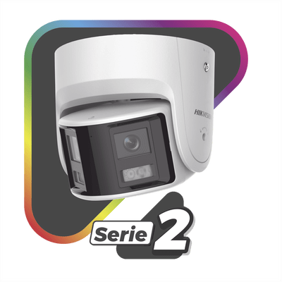 [FlexVu] [ PROTECCIÓN ACTIVA ] Turret IP Panorámica 4 Megapíxel / 2 Lentes 2.8 mm (180°) / Imagen a Color 24/7 (ColorVu) / PoE / WDR 130° / IP67 / ACUSENSE / Luz Estroboscópica y Alarma Audible / 30 mts Luz Blanca / Mic - Image 2
