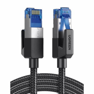 Cable Ethernet Cat8 CLASSâ… F/FTP Redondo con Malla de Nylon 1 Metro