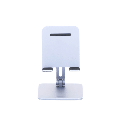 Soporte de Aluminio para IPad & Tablet | Plegable |Angulo Ajustable de 180° y 270° | Base Antideslizante | Protección de Silicona | Amplia Compatibilidad con dispositivos de 7.9'' a 12.9'' | Aluminio Solido | Color Gris - Image 4