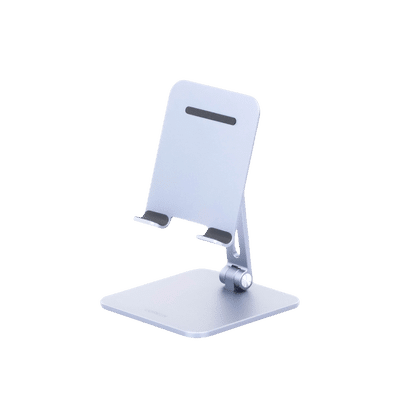 Soporte de Aluminio para IPad & Tablet | Plegable |Angulo Ajustable de 180° y 270° | Base Antideslizante | Protección de Silicona | Amplia Compatibilidad con dispositivos de 7.9'' a 12.9'' | Aluminio Solido | Color Gris - Image 3