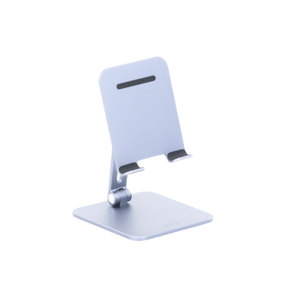 Soporte de Aluminio para IPad & Tablet | Plegable |Angulo Ajustable de 180° y 270° | Base Antideslizante | Protección de Silicona | Amplia Compatibilidad con dispositivos de 7.9'' a 12.9'' | Aluminio Solido | Color Gris - Image 5
