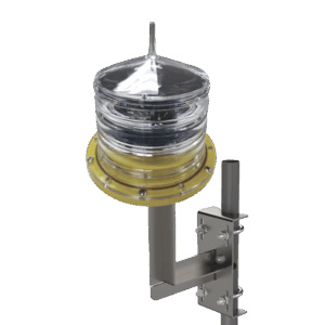 Estrobo led para Obstrucción Autónoma con Led Color Rojo con Panel Solar (Luz Fija o Estroboscópica configurable) / incluye montaje HLU3R2