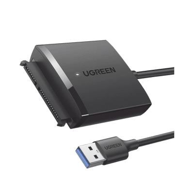 Adaptador USB 3.0 a SATA III | Compatible con Disco Duro HDD y SSD de 2.5" y 3.5" de hasta 12 TB | Velocidad USB 3.0 de hasta 5 Gbps | Alta Velocidad con UASP & TRIM | Cable de 50 cm.