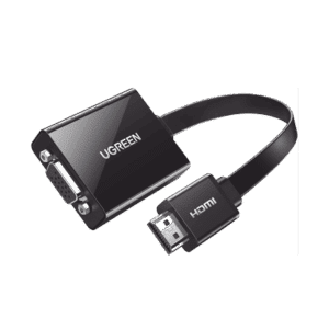 Adaptador HDMI a VGA / Resolución 1080P / Audio 3.5mm / Con Puerto Micro USB para Alimentación / Plug &  Play / No Requiere Controlador / ABS / Flexible y Duradero