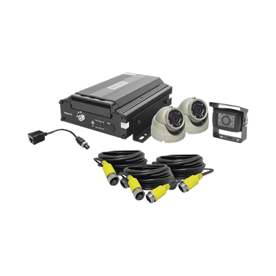 KIT DVR PARA VEHICULO /  INCLUYE /  CÁMARAS PARA INTERIOR /  CÁMARA PARA EXTERIOR, / 2MP AHD /  CABLES EXTENSORES / ADAPTADOR LAN.
