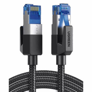 Cable Ethernet Cat8 CLASSâ… F/FTP Redondo con Malla de Nylon 2 Metros