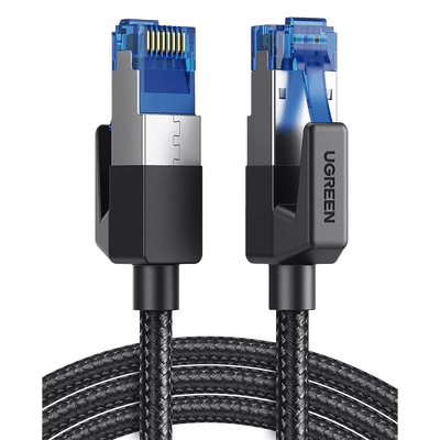 Cable Ethernet Cat8 CLASSâ… F/FTP Redondo con Malla de Nylon 2 Metros