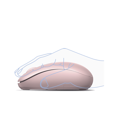 Mouse Inalámbrico 2.4G 800/1200/1600/2400 DPI | Función de 3 botones | Alcance 10m | Silencioso |  Ergonómico | Anti-caída y Anti-interferencias | Batería Alcalina AA incluida  | Color Dusty Pink. - Image 3