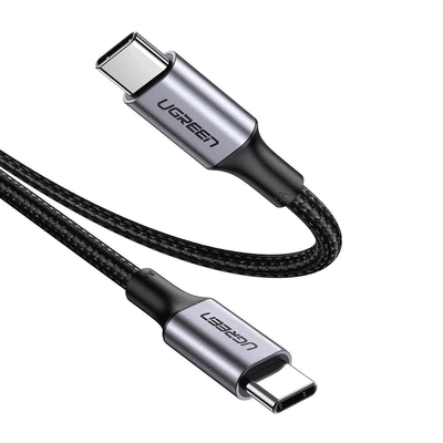 Cable USB-C a USB-C | 1 Metro | Carga Rápida de hasta 100W | Transferencia de datos 480 Mbps | PD3.0 | QC4.0/3.0/2.0 | FPC | AFC | Protección Integrada| Caja de Aluminio | Nylon Trenzado | Amplia Compatibilidad | Color Negro. - Image 2
