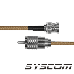 (1 pza) Jumper con cable LP142, conectores BNC Macho/UHF (PL-259) Macho.