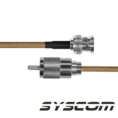 (1 pza) Jumper con cable LP142, conectores BNC Macho/UHF (PL-259) Macho.