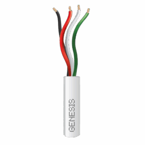 Bobina de 305 Metros /  Cable de Cobre / 4 x 22 AWG / Riser / Color Blanco / Para Aplicaciones de Alarmas de Intrusión y Automatización